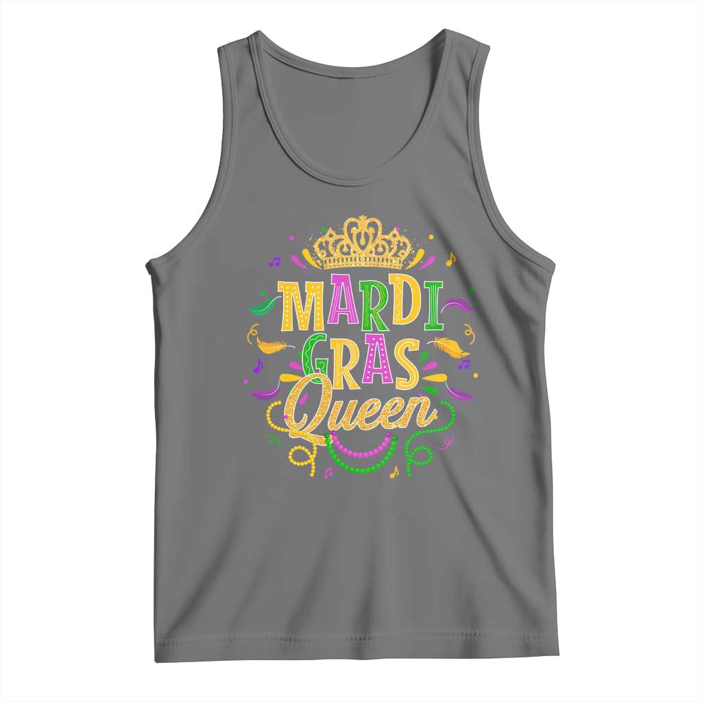 Mardi Gras Queen Tank Top Parade Party Fat Tuesday New Orleans TS09 Black Heather Print Your Wear