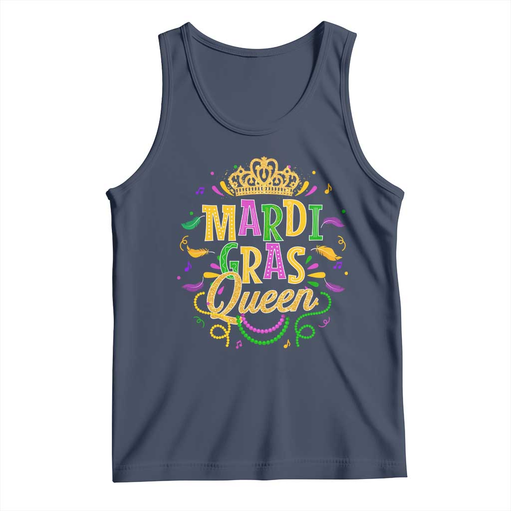 Mardi Gras Queen Tank Top Parade Party Fat Tuesday New Orleans TS09 Navy Print Your Wear