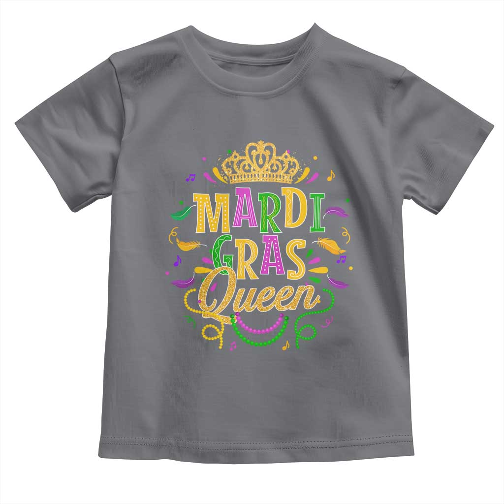 Mardi Gras Queen Toddler T Shirt Parade Party Fat Tuesday New Orleans TS09 Charcoal Print Your Wear