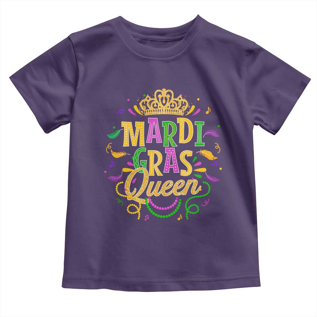 Mardi Gras Queen Toddler T Shirt Parade Party Fat Tuesday New Orleans TS09 Purple Print Your Wear