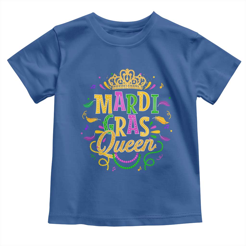 Mardi Gras Queen Toddler T Shirt Parade Party Fat Tuesday New Orleans TS09 Royal Blue Print Your Wear