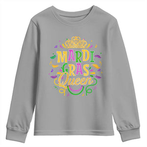 Mardi Gras Queen Youth Sweatshirt Parade Party Fat Tuesday New Orleans TS09 Sport Gray Print Your Wear