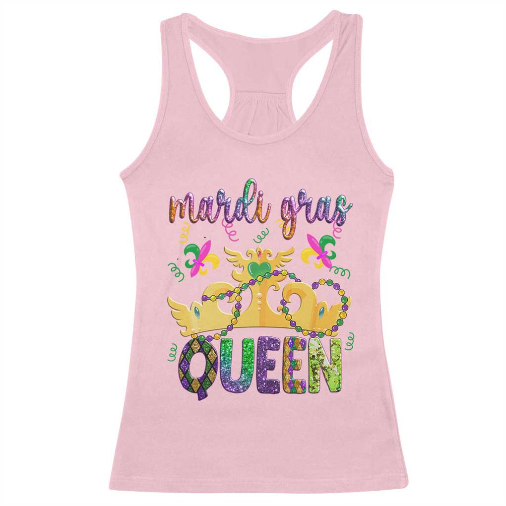 Mardi Gras Queen Carnival New Orleans Racerback Tank Top TS09 Light Pink Print Your Wear