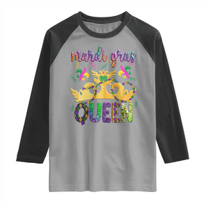Mardi Gras Queen Carnival New Orleans Raglan Shirt TS09 Sport Gray Black Print Your Wear