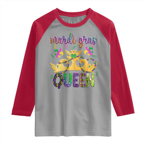 Mardi Gras Queen Carnival New Orleans Raglan Shirt TS09 Sport Gray Red Print Your Wear