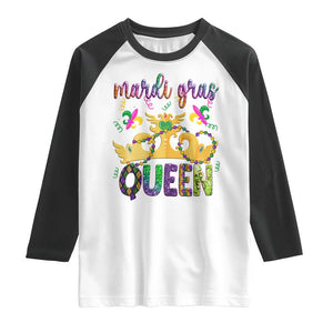 Mardi Gras Queen Carnival New Orleans Raglan Shirt TS09 White Black Print Your Wear