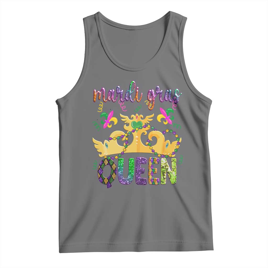 Mardi Gras Queen Carnival New Orleans Tank Top TS09 Black Heather Print Your Wear
