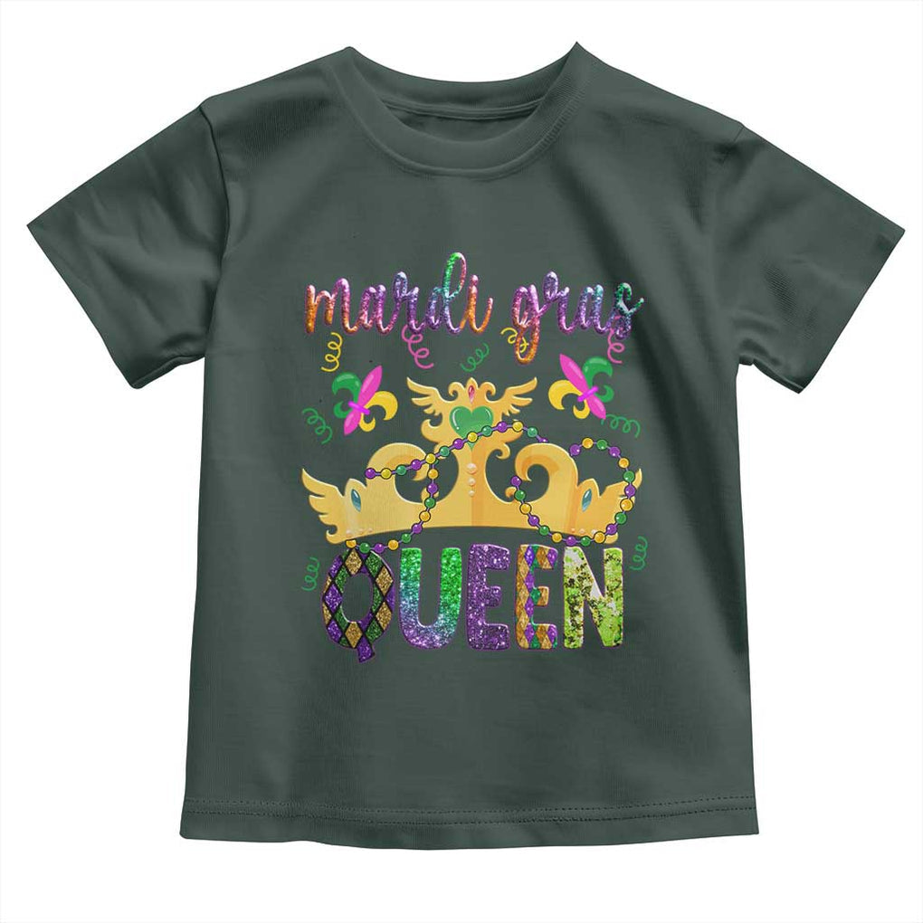 Mardi Gras Queen Carnival New Orleans Toddler T Shirt TS09 Dark Forest Green Print Your Wear