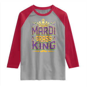 Mardi Gras King Raglan Shirt Parade Party Fat Tuesday New Orleans TS09 Sport Gray Red Print Your Wear