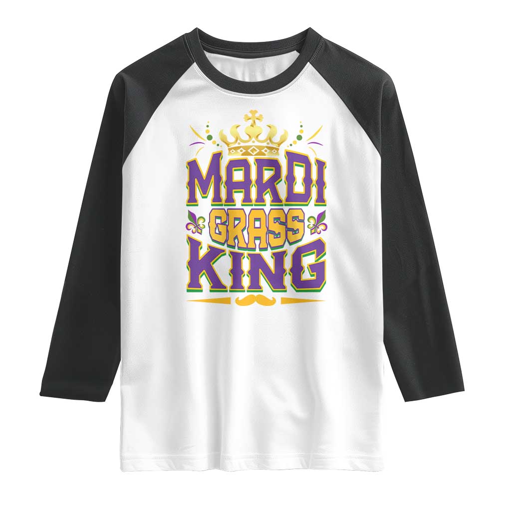 Mardi Gras King Raglan Shirt Parade Party Fat Tuesday New Orleans TS09 White Black Print Your Wear