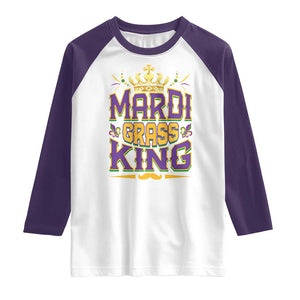 Mardi Gras King Raglan Shirt Parade Party Fat Tuesday New Orleans TS09 White Purple Print Your Wear