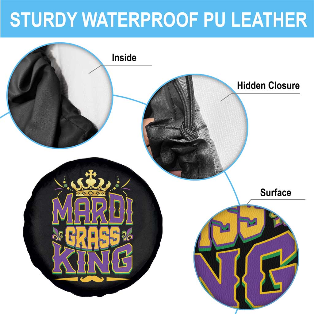 Mardi Gras King Spare Tire Cover Parade Party Fat Tuesday New Orleans TS09 Print Your Wear