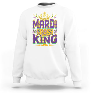 Mardi Gras King Sweatshirt Parade Party Fat Tuesday New Orleans TS09 White Printyourwear