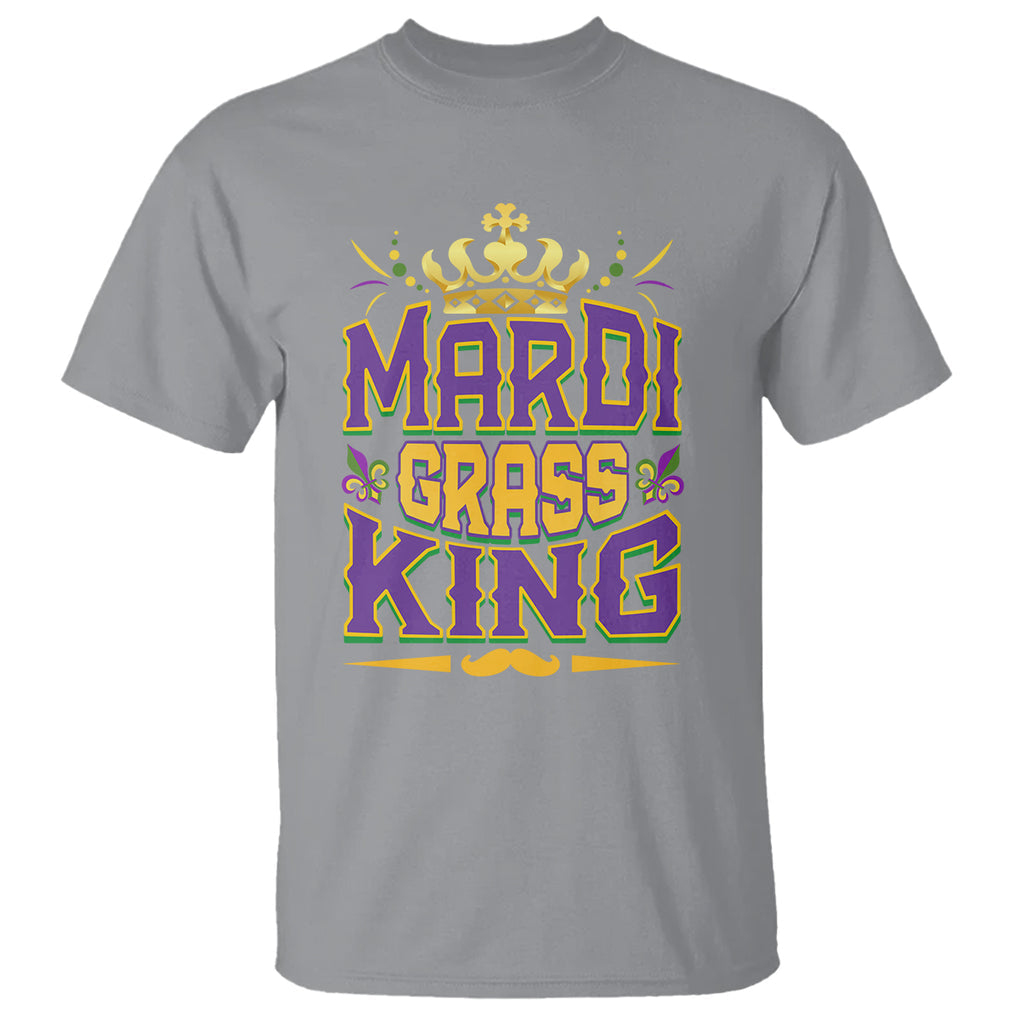 Mardi Gras King T Shirt Parade Party Fat Tuesday New Orleans TS09 Sport Gray Printyourwear