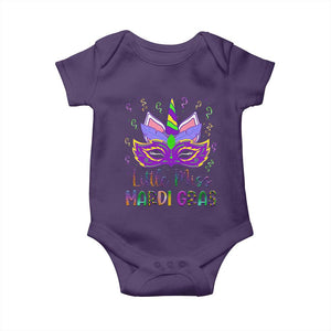 Mardi Gras Baby Onesie Little Miss Unicorn Cute Girl Women TS09 Purple Print Your Wear