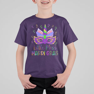 Mardi Gras T Shirt For Kid Little Miss Unicorn Cute Girl Women TS09 Purple Printyourwear