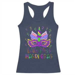 Mardi Gras Racerback Tank Top Little Miss Unicorn Cute Girl Women TS09 Navy Print Your Wear