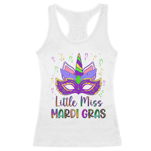 Mardi Gras Racerback Tank Top Little Miss Unicorn Cute Girl Women TS09 White Print Your Wear