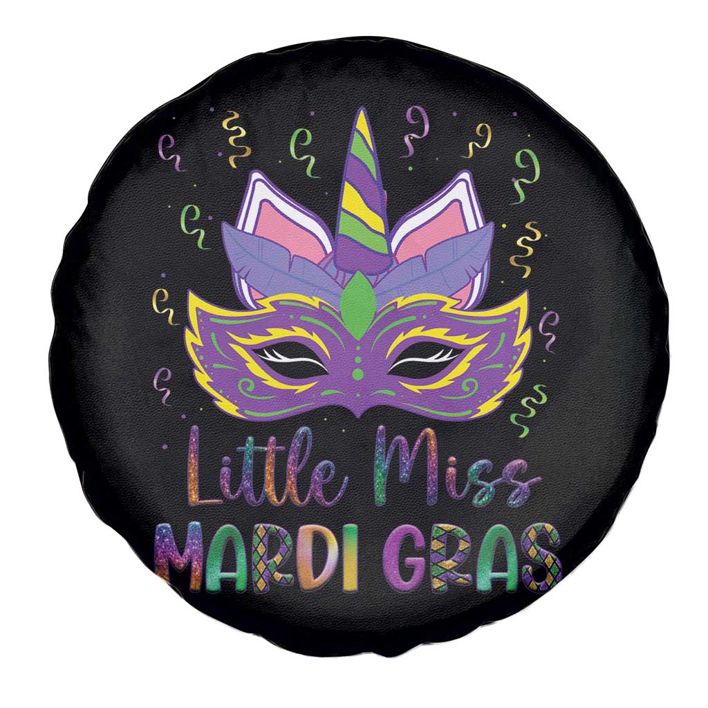 Mardi Gras Spare Tire Cover Little Miss Unicorn Cute Girl Women TS09 Print Your Wear