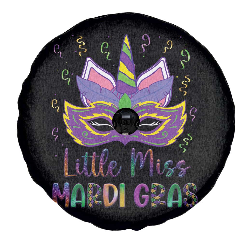 Mardi Gras Spare Tire Cover Little Miss Unicorn Cute Girl Women TS09 Print Your Wear