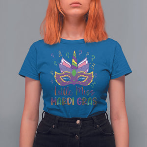 Mardi Gras T Shirt For Women Little Miss Unicorn Cute Girl Women TS09 Royal Blue Printyourwear