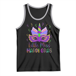 Mardi Gras Tank Top Little Miss Unicorn Cute Girl Women TS09 Black Athletic Heather Print Your Wear