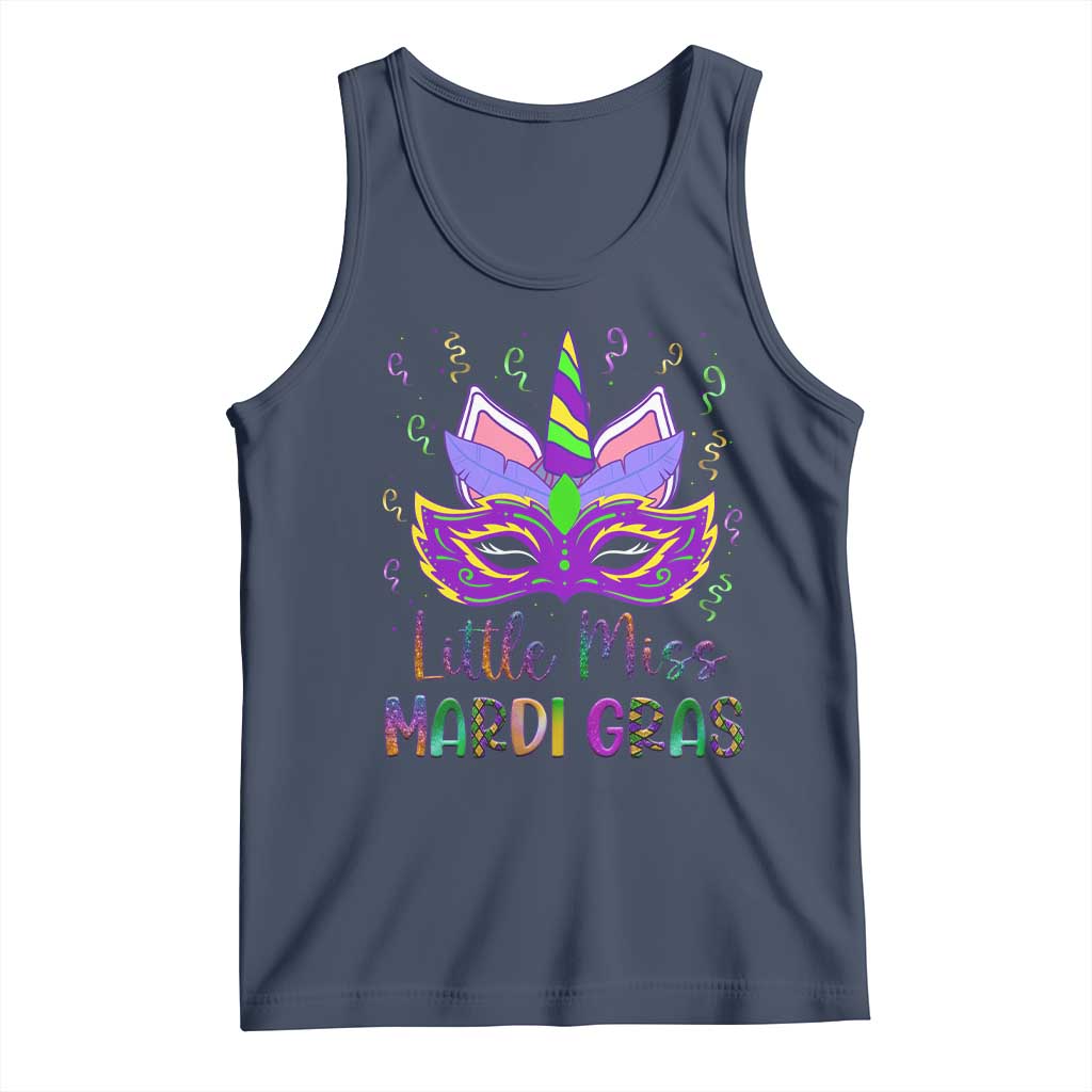 Mardi Gras Tank Top Little Miss Unicorn Cute Girl Women TS09 Navy Print Your Wear