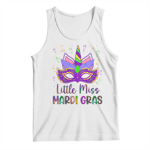 Mardi Gras Tank Top Little Miss Unicorn Cute Girl Women TS09 White Print Your Wear