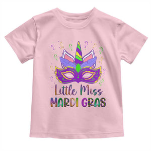 Mardi Gras Toddler T Shirt Little Miss Unicorn Cute Girl Women TS09 Light Pink Print Your Wear
