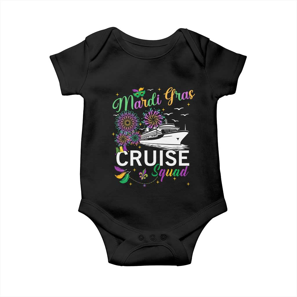 Mardi Gras Baby Onesie Cruise Squad Matching Group Family Vacation TS09 Black Print Your Wear