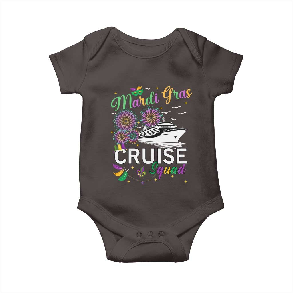 Mardi Gras Baby Onesie Cruise Squad Matching Group Family Vacation TS09 Dark Chocolate Print Your Wear