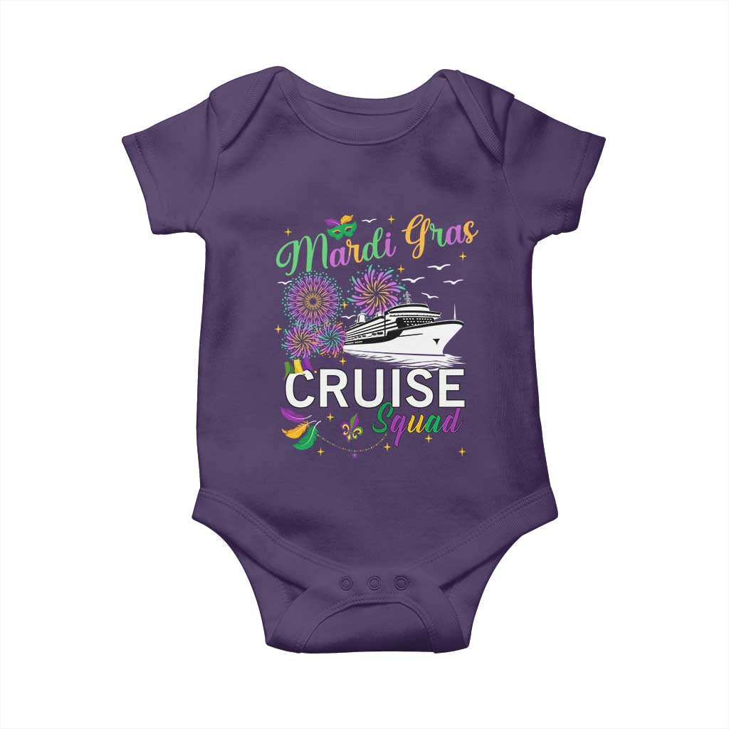 Mardi Gras Baby Onesie Cruise Squad Matching Group Family Vacation TS09 Purple Print Your Wear
