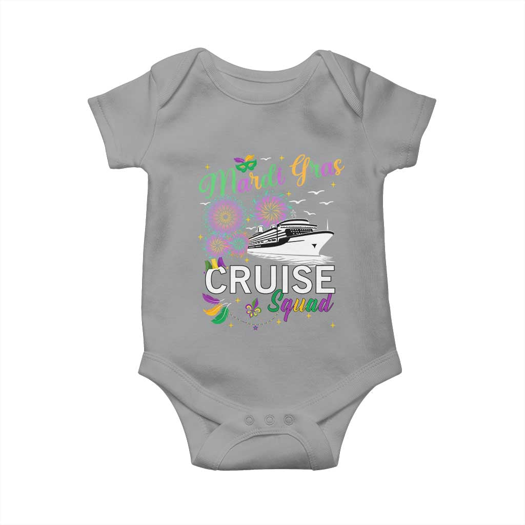 Mardi Gras Baby Onesie Cruise Squad Matching Group Family Vacation TS09 Sport Gray Print Your Wear