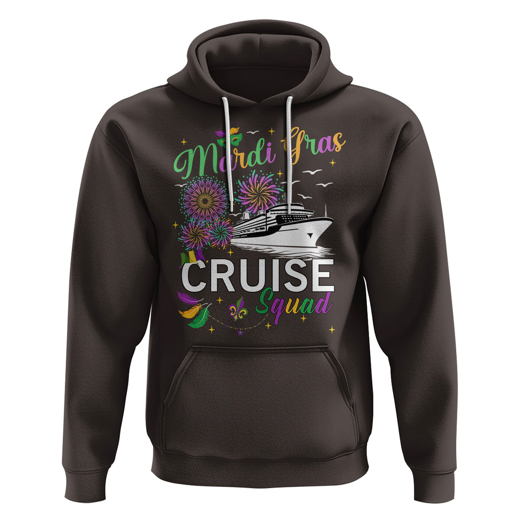 Mardi Gras Hoodie Cruise Squad Matching Group Family Vacation TS09 Dark Chocolate Printyourwear