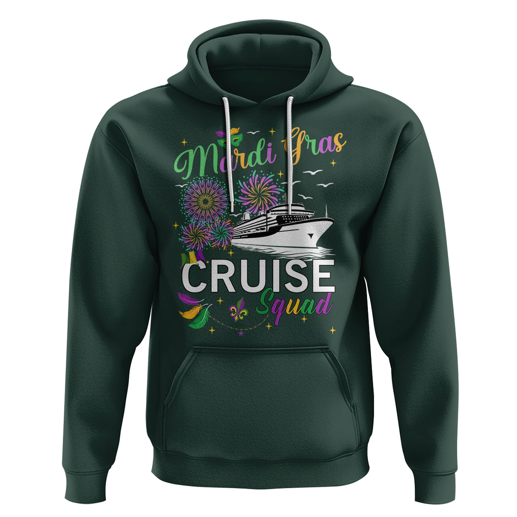 Mardi Gras Hoodie Cruise Squad Matching Group Family Vacation TS09 Dark Forest Green Printyourwear