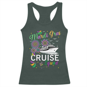 Mardi Gras Racerback Tank Top Cruise Squad Matching Group Family Vacation TS09 Dark Forest Green Print Your Wear