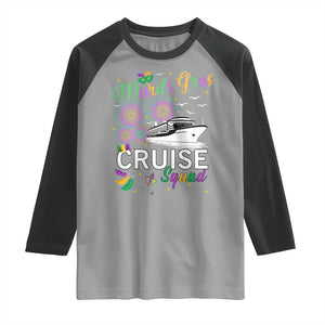 Mardi Gras Raglan Shirt Cruise Squad Matching Group Family Vacation TS09 Sport Gray Black Print Your Wear