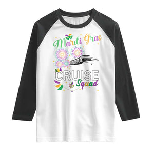Mardi Gras Raglan Shirt Cruise Squad Matching Group Family Vacation TS09 White Black Print Your Wear
