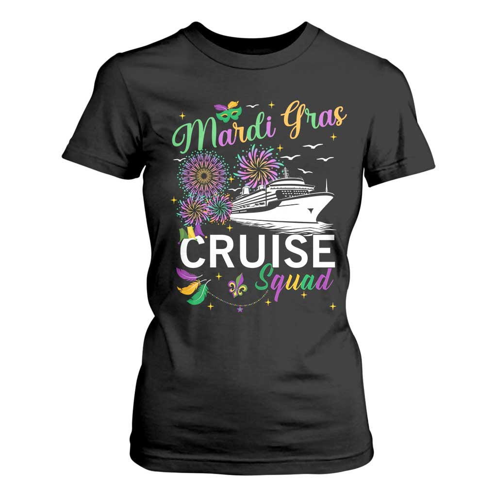 Mardi Gras T Shirt For Women Cruise Squad Matching Group Family Vacation TS09 Black Print Your Wear
