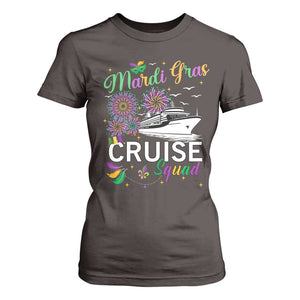 Mardi Gras T Shirt For Women Cruise Squad Matching Group Family Vacation TS09 Dark Chocolate Print Your Wear