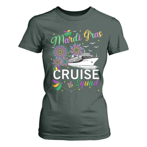 Mardi Gras T Shirt For Women Cruise Squad Matching Group Family Vacation TS09 Dark Forest Green Print Your Wear