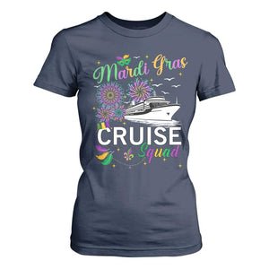Mardi Gras T Shirt For Women Cruise Squad Matching Group Family Vacation TS09 Navy Print Your Wear