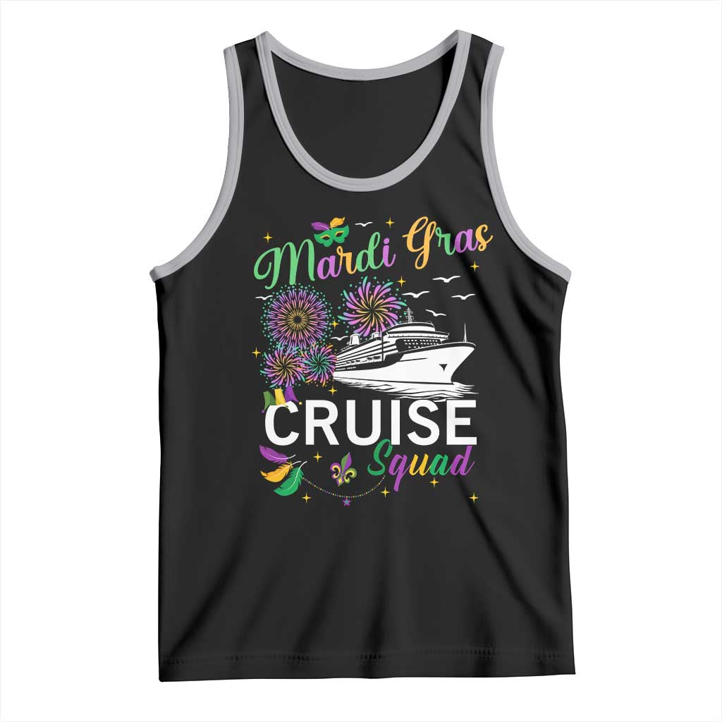 Mardi Gras Tank Top Cruise Squad Matching Group Family Vacation TS09 Black Athletic Heather Print Your Wear
