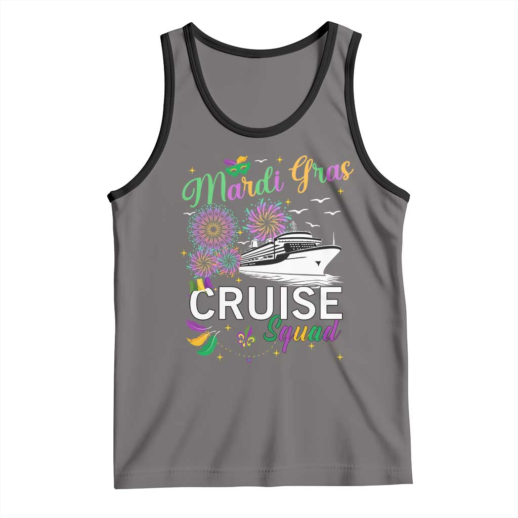 Mardi Gras Tank Top Cruise Squad Matching Group Family Vacation TS09 Deep Heather Black Print Your Wear
