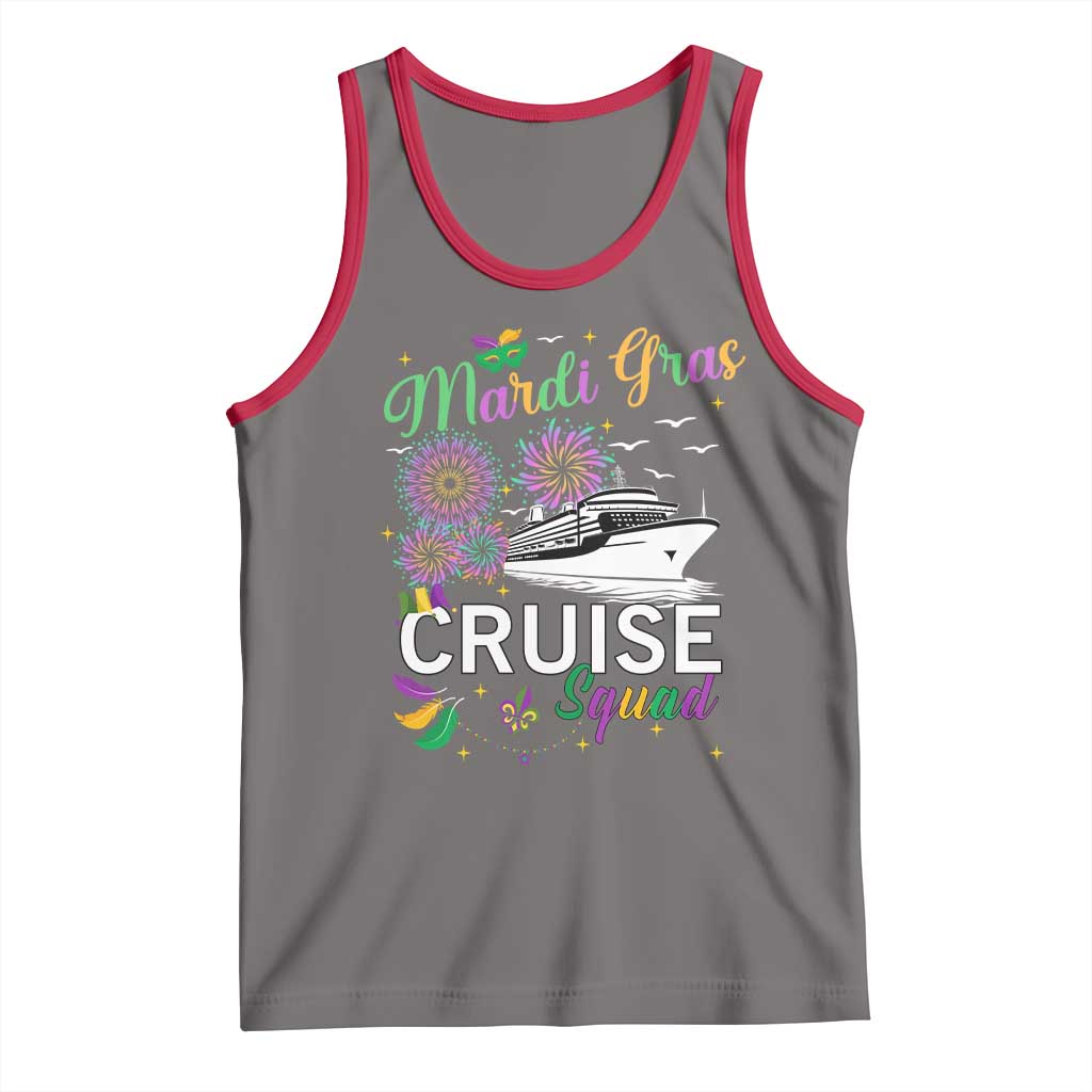 Mardi Gras Tank Top Cruise Squad Matching Group Family Vacation TS09 Deep Heather Red Print Your Wear