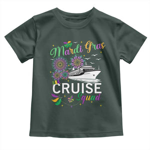 Mardi Gras Toddler T Shirt Cruise Squad Matching Group Family Vacation TS09 Dark Forest Green Print Your Wear