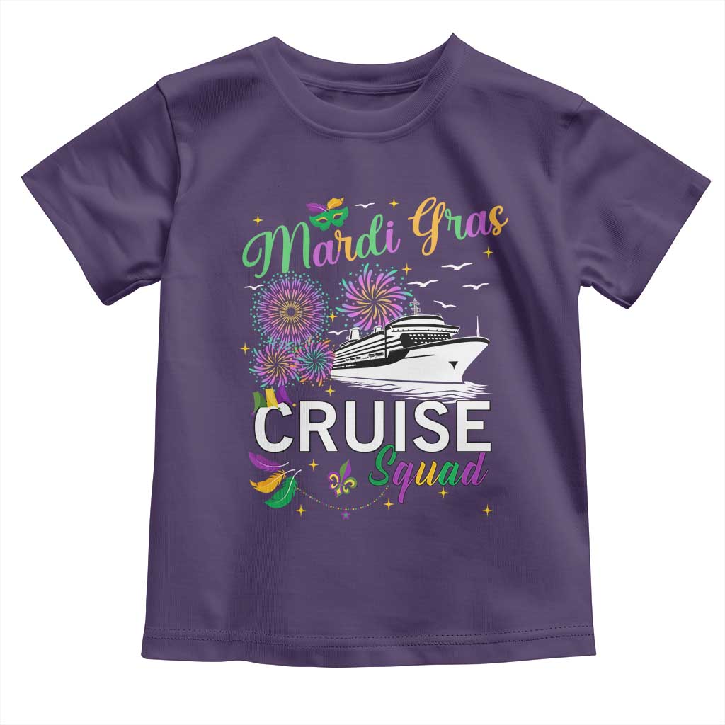 Mardi Gras Toddler T Shirt Cruise Squad Matching Group Family Vacation TS09 Purple Print Your Wear