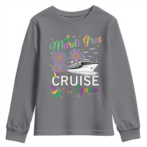 Mardi Gras Youth Sweatshirt Cruise Squad Matching Group Family Vacation TS09 Charcoal Print Your Wear