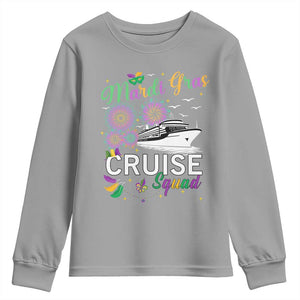 Mardi Gras Youth Sweatshirt Cruise Squad Matching Group Family Vacation TS09 Sport Gray Print Your Wear