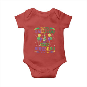Funny It's My Mardi Gras Birthday Y'all Baby Onesie TS09 Red Print Your Wear